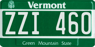 VT license plate ZZI460