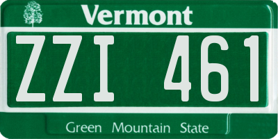 VT license plate ZZI461