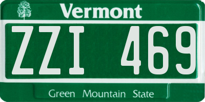 VT license plate ZZI469