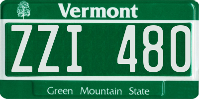 VT license plate ZZI480