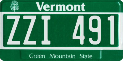 VT license plate ZZI491