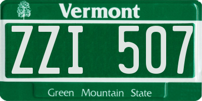 VT license plate ZZI507