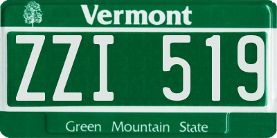 VT license plate ZZI519