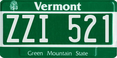 VT license plate ZZI521
