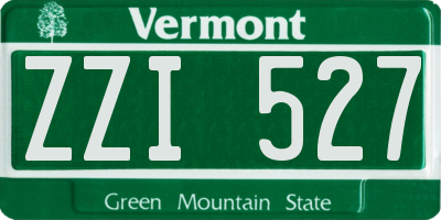 VT license plate ZZI527