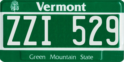 VT license plate ZZI529