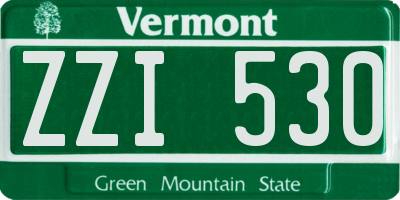VT license plate ZZI530