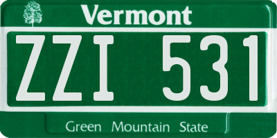 VT license plate ZZI531