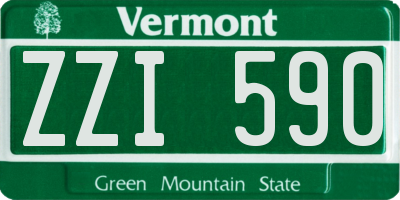 VT license plate ZZI590