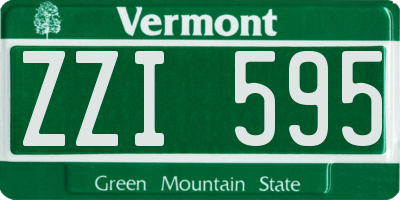 VT license plate ZZI595