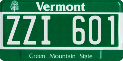 VT license plate ZZI601