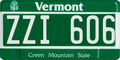 VT license plate ZZI606