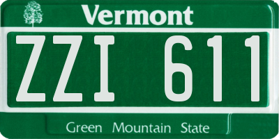 VT license plate ZZI611