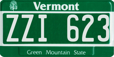 VT license plate ZZI623