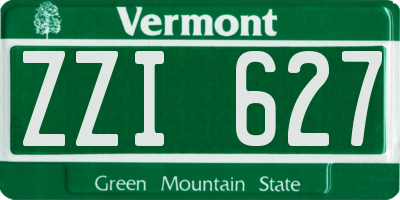 VT license plate ZZI627