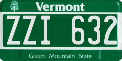 VT license plate ZZI632