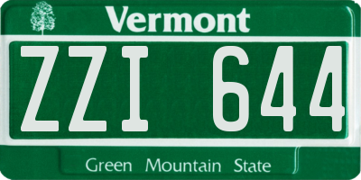 VT license plate ZZI644