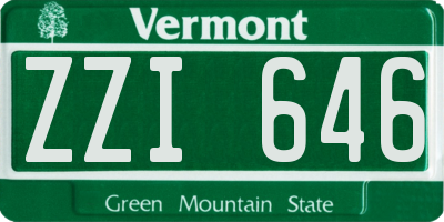 VT license plate ZZI646