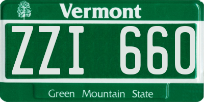 VT license plate ZZI660