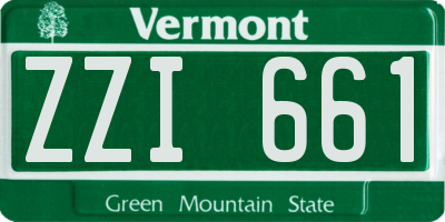 VT license plate ZZI661