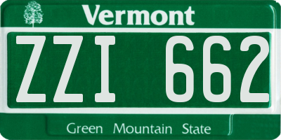 VT license plate ZZI662