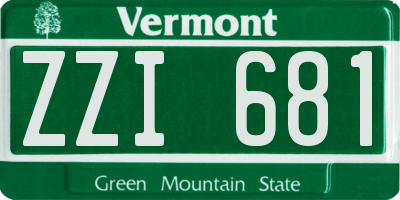 VT license plate ZZI681