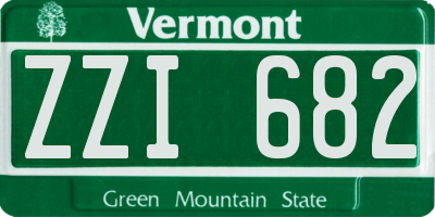 VT license plate ZZI682