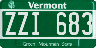 VT license plate ZZI683
