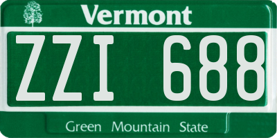 VT license plate ZZI688