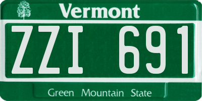 VT license plate ZZI691