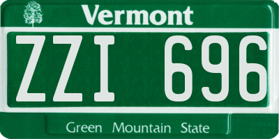 VT license plate ZZI696