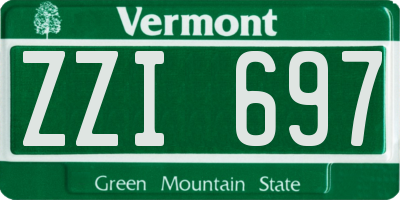 VT license plate ZZI697