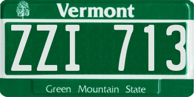 VT license plate ZZI713