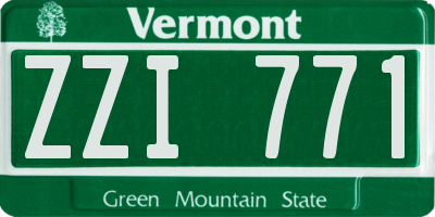 VT license plate ZZI771