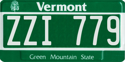 VT license plate ZZI779