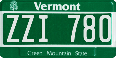 VT license plate ZZI780
