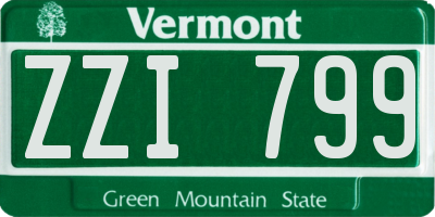 VT license plate ZZI799