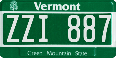 VT license plate ZZI887
