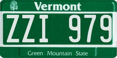 VT license plate ZZI979