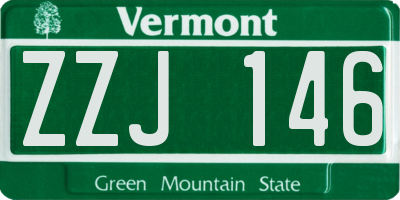 VT license plate ZZJ146