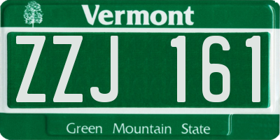 VT license plate ZZJ161