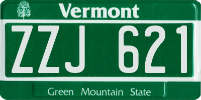 VT license plate ZZJ621