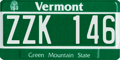 VT license plate ZZK146