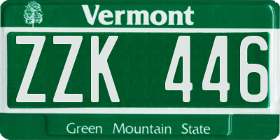 VT license plate ZZK446