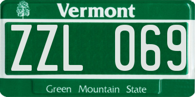 VT license plate ZZL069