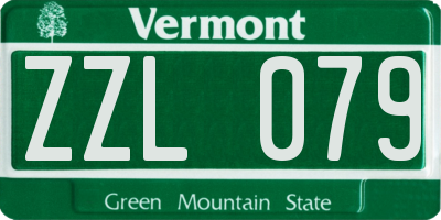 VT license plate ZZL079