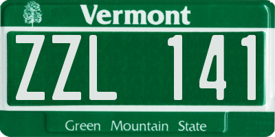VT license plate ZZL141