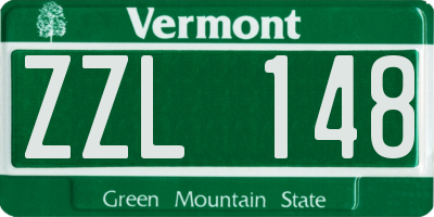 VT license plate ZZL148