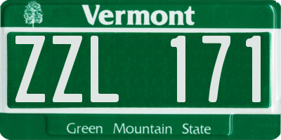 VT license plate ZZL171