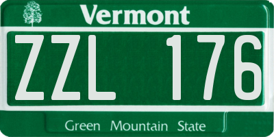 VT license plate ZZL176